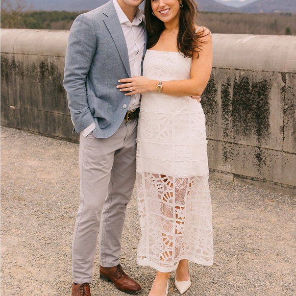 Alexis Bronze Midi Dress White - Picture 7 of 7